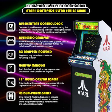 ARCADE 1 Up - Atari Centipede/Asteroids Ultra Arcade