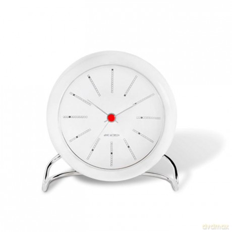 Arne Jacobsen - Bankers Table Clock - 11 cm - White