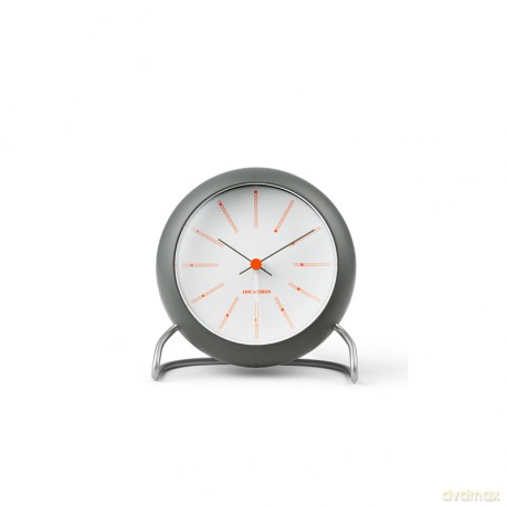 Arne Jacobsen - Bankers Table Clock - 11 cm - Dark Grey