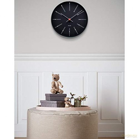 Arne Jacobsen - Bankers Wall Clock - 21 cm - Black