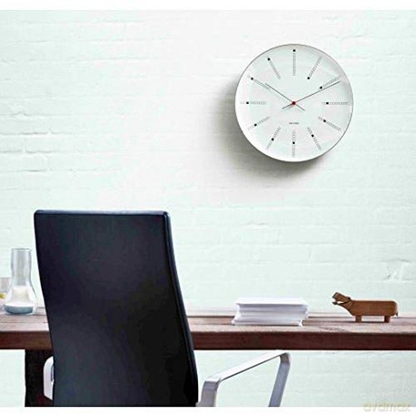 Arne Jacobsen - Bankers Wall Clock - 21 cm - White