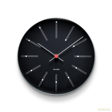 Arne Jacobsen - Bankers Wall Clock - 29 cm - Black