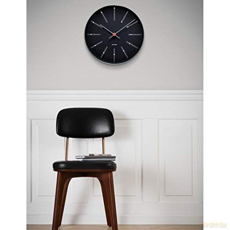 Arne Jacobsen - Bankers Wall Clock - 29 cm - Black