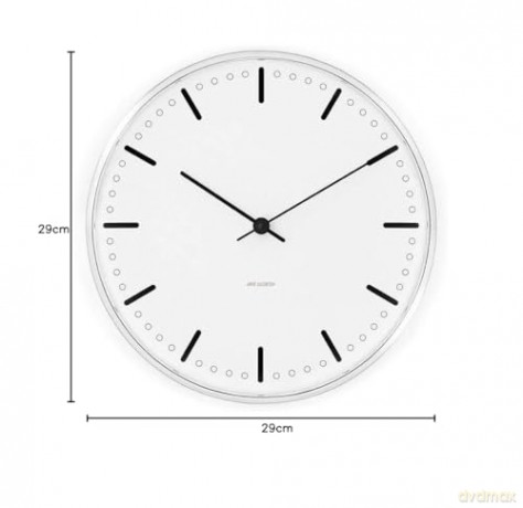 Arne Jacobsen - City Hall Wall Clock - 29 cm - White