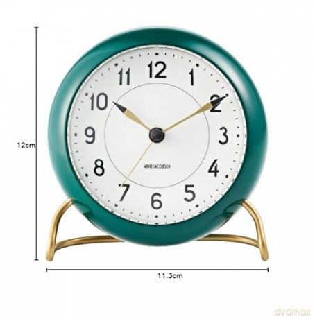 Arne Jacobsen - Station Table Clock - 11 cm - Green & White