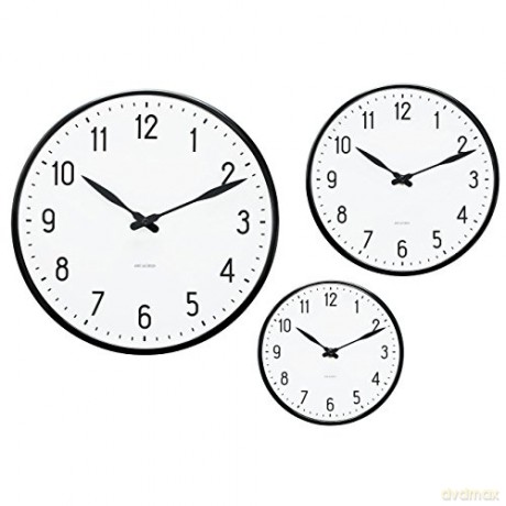Arne Jacobsen - Station Wall Clock - 16 cm - Black