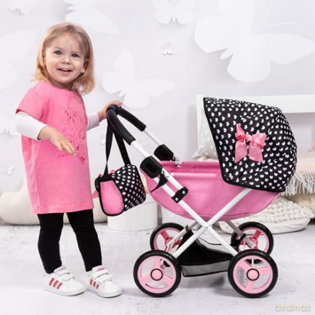 Bayer - Dolls Pram Cosy - Black/Pink (12760AA)