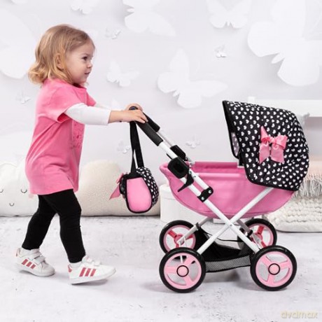 Bayer - Dolls Pram Cosy - Black/Pink (12760AA)