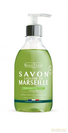 BeauTerra - Marseille Liquid Soap - Mint Citron - 300 ml