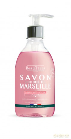 BeauTerra - Marseille Liquid Soap - Rose Ancienne - 300 ml