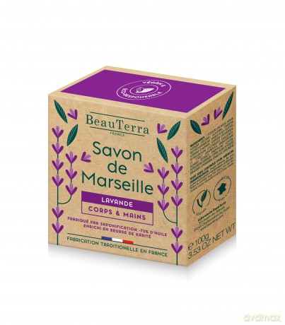 BeauTerra - Marseille Solid Soap - Lavander - 100