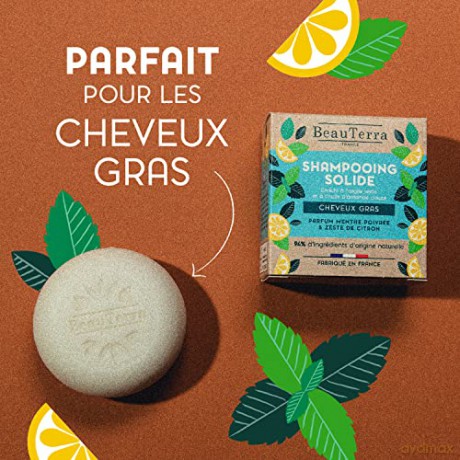 BeauTerra - Shampoo bar - Oily hair - 75