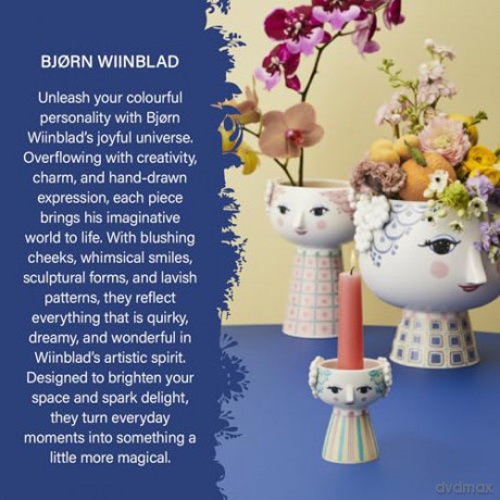 Bjrn Wiinblad - Eva Candle Holder - H9.5 cm - Blue
