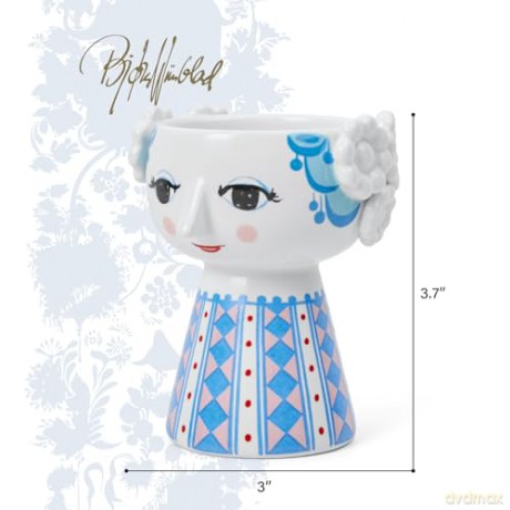 Bjrn Wiinblad - Eva Candle Holder - H9.5 cm - Blue