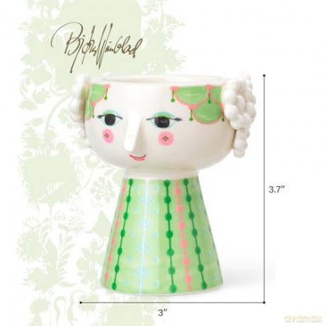 Bjrn Wiinblad - Eva Candle Holder - H9.5 cm - Light Green