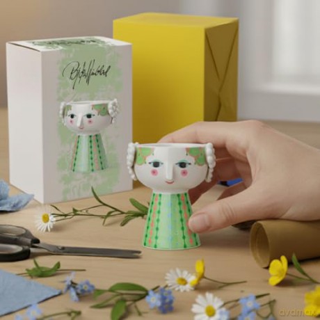 Bjrn Wiinblad - Eva Candle Holder - H9.5 cm - Light Green