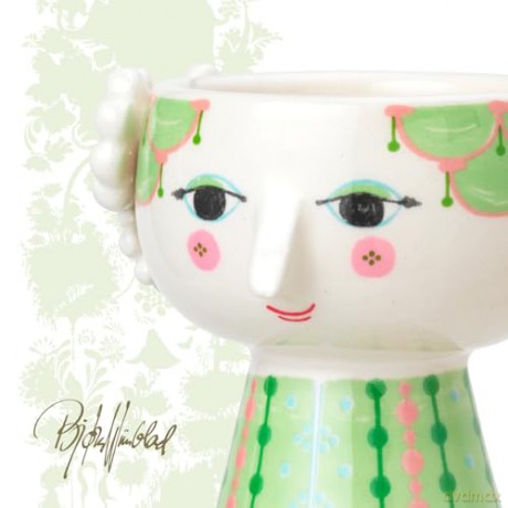 Bjrn Wiinblad - Eva Candle Holder - H9.5 cm - Light Green