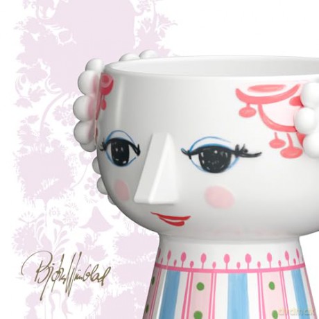 Bjrn Wiinblad - Eva Candle Holder - H9.5 cm - Pink