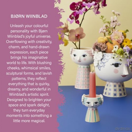 Bjrn Wiinblad - Eva Candle Holder - H9.5 cm - Pink