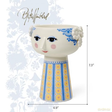 Bjrn Wiinblad - Eva Vase - H18.5 cm - Blue