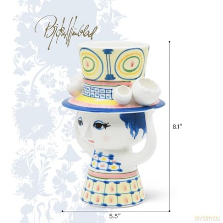 Bjrn Wiinblad - Lady Vase - H20.5 cm - Blue