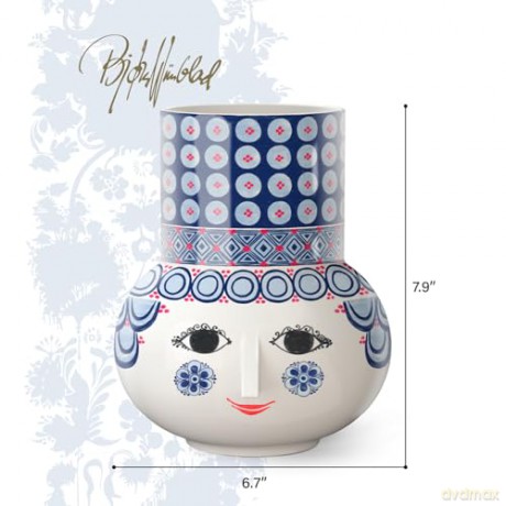 Bjrn Wiinblad - Olga Vase - Blue - 20 cm