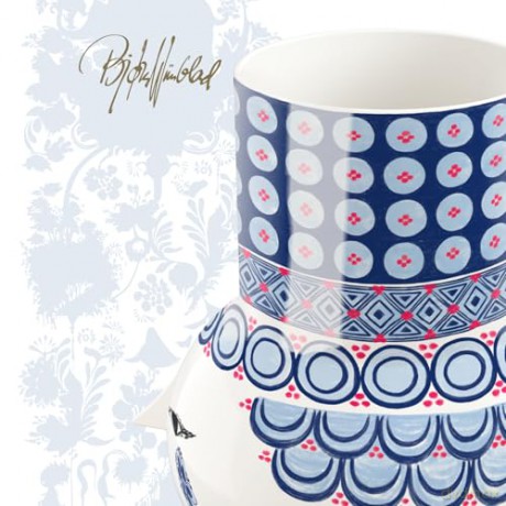 Bjrn Wiinblad - Olga Vase - Blue - 20 cm