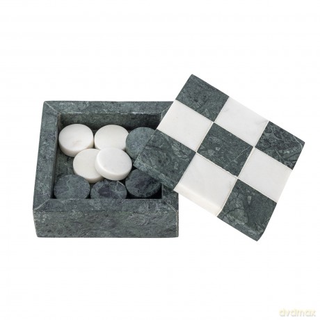 Bloomingville - Aske Tic-Tac-Toe - Green - Marble