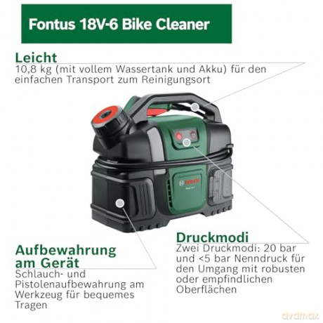 Bosch DIY - Fontus 18V-6 bike cleaner Solo No battery