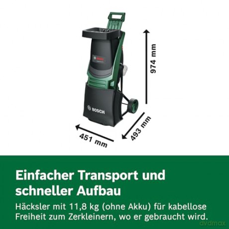 Bosch DIY - Universal Shredder 2x18V-25 2x18 V 4,0 Ah battery included