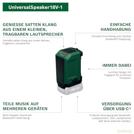 Bosch DIY -Jobside Bluetooth speaker 18V-1