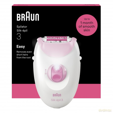 Braun - Silkpil 3 Corded Epilator - Pink