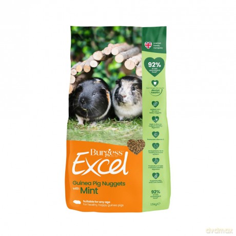 Burgess - Guinea pigs nuggets with Mint - 1.5 kg - best before 17th.dec-2026