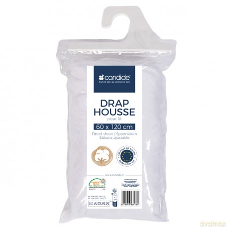 Candide - Fitted Sheet - White - 60x120 cm