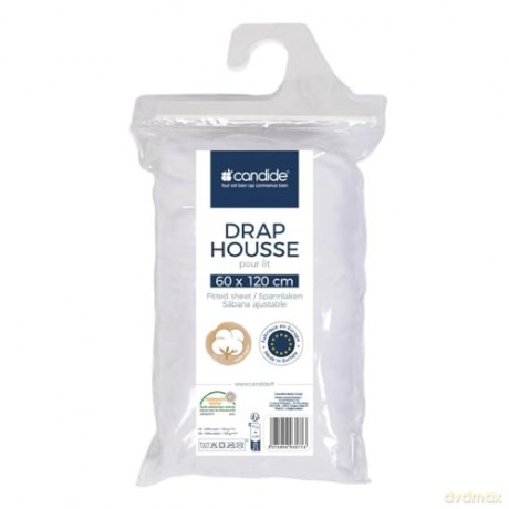 Candide - Fitted Sheet - White - 60x120 cm