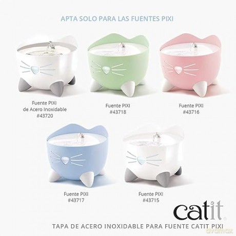 Catit - Pixi Fountain Replacement Top - Stainless Steel