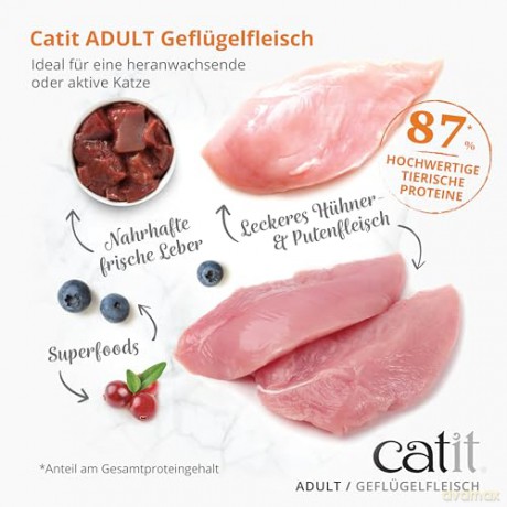 Catit - Premium Dry Food for Cats - Adult Poultry - 400 g