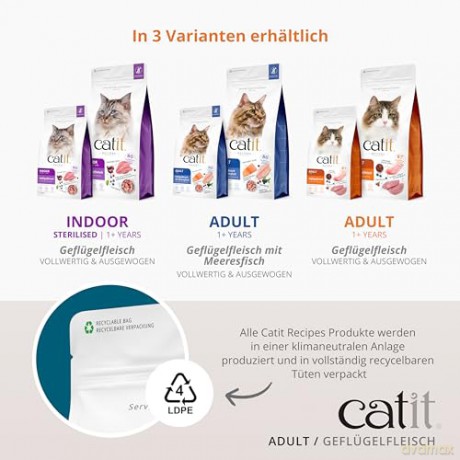 Catit - Premium Dry Food for Cats - Adult Poultry - 400 g