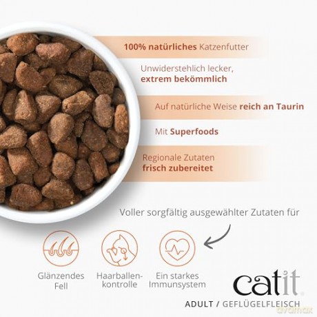 Catit - Premium Dry Food for Cats - Adult Poultry - 400 g