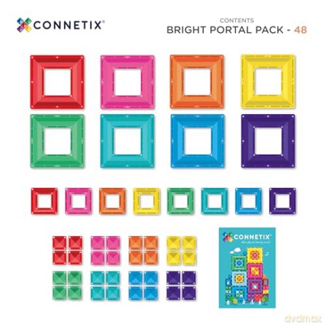 Connetix - Bright Portal Pack - 48 pc (CT-R-00048-PP)