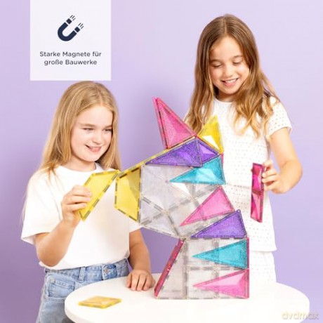 Connetix - Glitter Unicorn Pack - 56pc (CT-G-00056-GU)