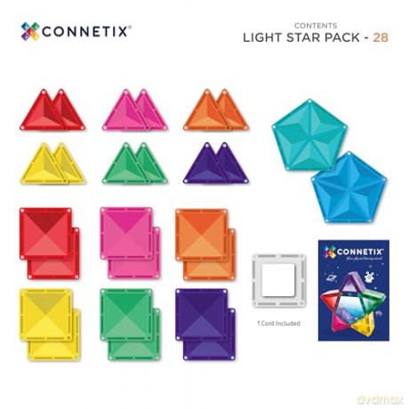 Connetix - Light Star Pack - 28 pc (CT-L-00028-ST)
