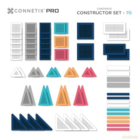 Connetix - Pro Constructor Set - 70 Pc (CP-T-00070-CO)
