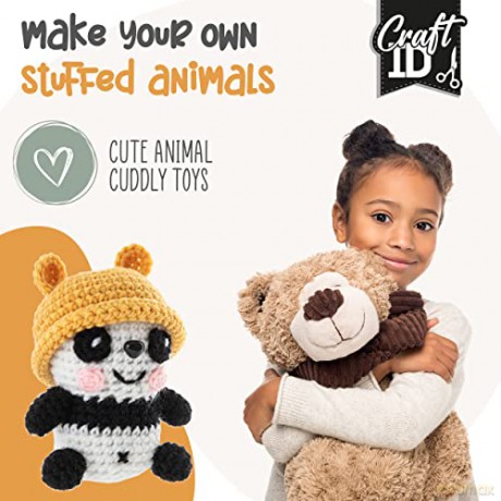 Craft ID - Crochet kit panda, 9x8x13cm - (K-CR1703/GE)