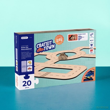 CrateIT - Crateit Town - Wooden toy - Rule The Roundabout (CR-C1242) [PUZZLE]