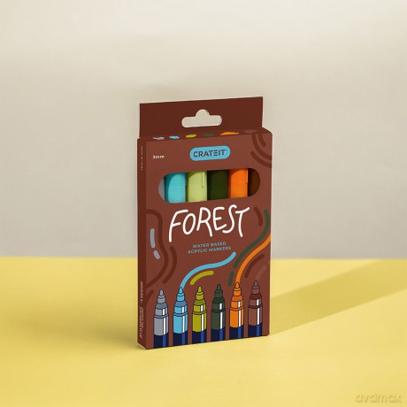 CrateIT - Forest Markers 3mm - 6 pcs. (CR-T1138)