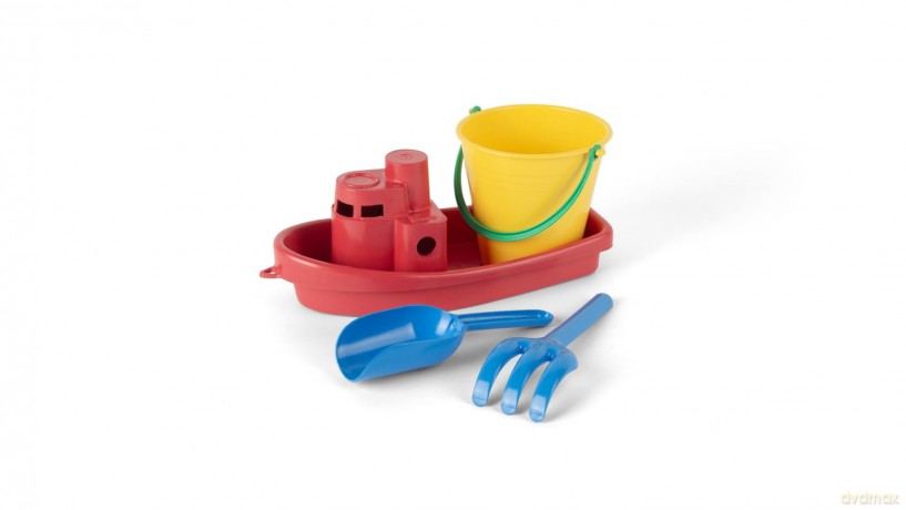 Dantoy - Classic Recycled red boat set in net (1432)