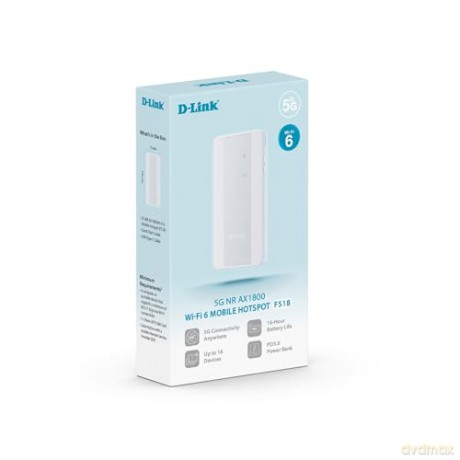 D-Link - 5G NR AX1800 Wi-Fi 6 Mobile Hotspot F518