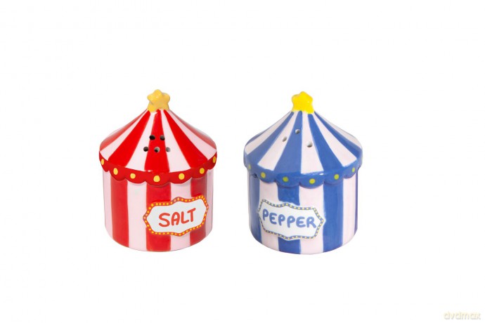 Doiy - Salt and Pepper Set - Funfair - Red, Blue, White, Yellow