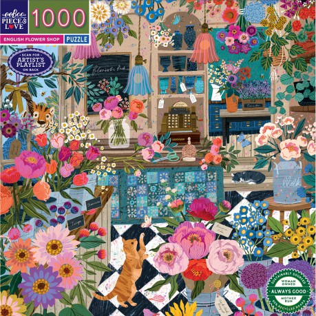 Eeboo - Puzzle 1000 pcs - English Flower Shop (EPZT440) [PUZZLE]